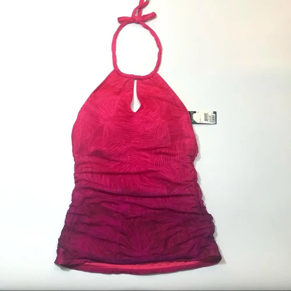 Ralph Lauren Ombre High Neck Halterkini Swim Top